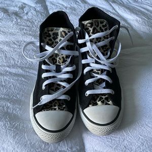 cheetah high top converse